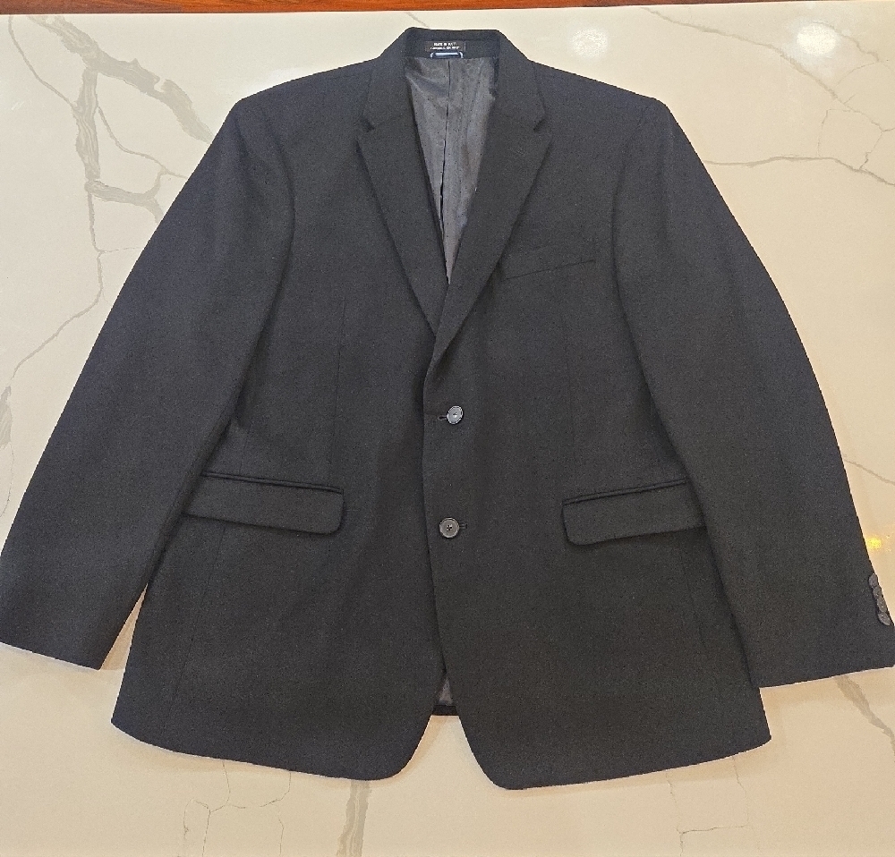 Tommy Hilfiger 100% Cashmere Single Breasted Sports Coat Blazer Black 44R